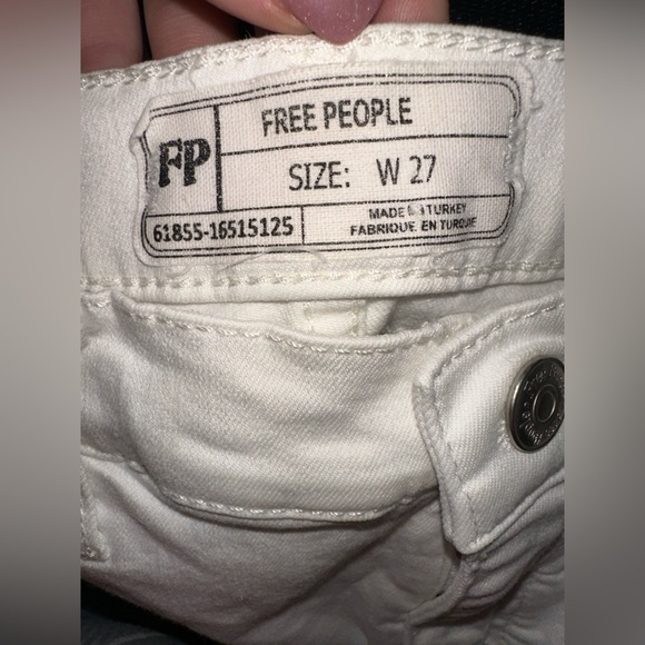Free People women’s white distressed skinny jeans 27 denim contemporary - Picture 3 of 10